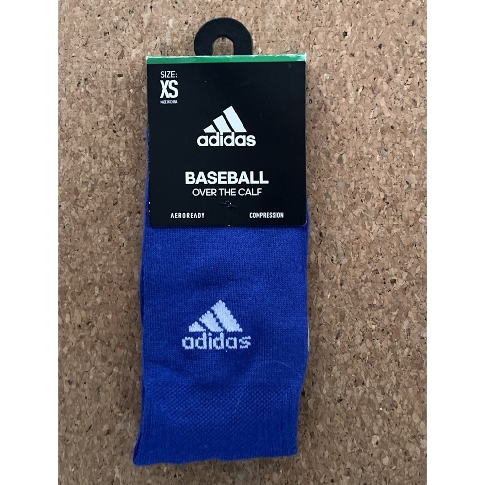 Adidas Baseball Socks Kids XS‎ Royal Blue New OTC AEROREADY Compression 5151101A